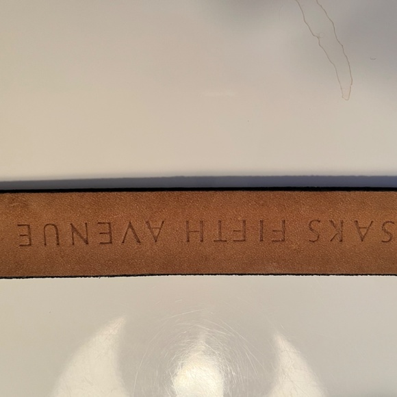 Saks black leather belt main image 5